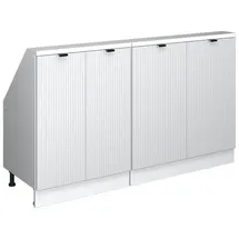 Vicco Rion 140 x 81,6 x 46 cm Weiß Riffel