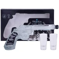 Hijos de Villa Tequila Blanco Silver 40% Vol. 0,2l in Geschenkbox mit 2 Shotgläsern