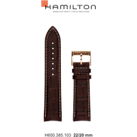 Hamilton Leder Thinline / Squarelin Band-set Leder-braun-22/20 H690.385.103 - braun