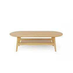 Couchtisch WOODMAN "Curved", beige (natur, natur, natur), B:130cm H:39cm T:60cm, Tische, Scandi Design, Breite 130 cm
