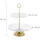 Relaxdays Etagere, Glas & Eisen, HxD: 30 x 23 cm, runder Servierständer, 2 Etagen, Cupcake Ständer, transparent/gold