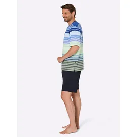 HAJO Shorty Geringelt Marine/Pistazie 48/50