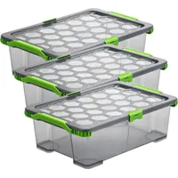 Rotho 3er Set Aufbewahrungsbox 30l Evo Total Protection 3er-Set