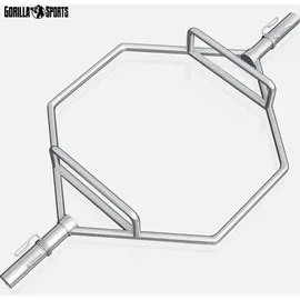 Gorilla Sports Trap Bar Hantelstange Hexagon 25 kg grau