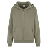 URBAN CLASSICS Fluffy Zip Hoody grün M