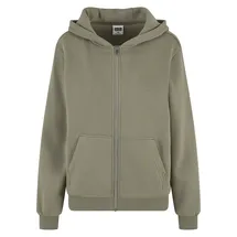 URBAN CLASSICS Fluffy Zip Hoody grün M