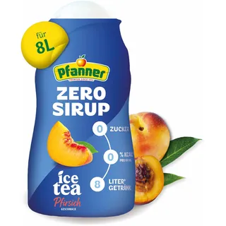 Pfanner Sirup Ice Tea Pfirsich zuckerfrei, für 8 Liter Fertiggetränk, 57 ml