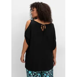 sheego Longshirt Schwarz 52/54