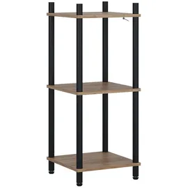 Vicco Eckregal Bivio, Goldkraft Eiche/Anthrazit, 30 x 72 cm 3 Ablageflächen, zur Aufbewahrung in Ecken und einfachen Wandmontage