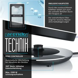 Arendo Frühstücks Set 1,7 l Matt Schwarz