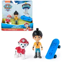 Spin Master International B.V. PAW PATROL Hero Pups – Actionfiguren-Set mit 1 Marshall Hundefigur, 1 Danny-X Figur und 1 Skateboard, Spielzeug geeignet für Kinder ab 3 Jahren