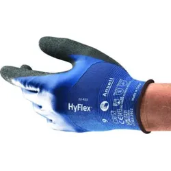 Ansell Handschuhe HyFlex 11-925 Gr.8 blau Spandex/Nylongewebe m.Nitril EN 388 Kat.II