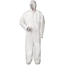 TECTOR Multi Schutzanzug gegen Chemie, Staub, Nuklearpartikel - antistatischer Schutz-Overall Kat III, Typ 5 und 6 - Gr. M M,weiß