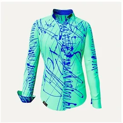 DENADA MINT - Türkise Bluse mit blauen Strichen - GERMENS