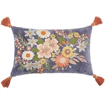 BUTLERS Bohemian Dekokissen 50 x 35 cm Blau