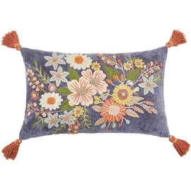 BUTLERS Bohemian Dekokissen 50 x 35 cm Blau