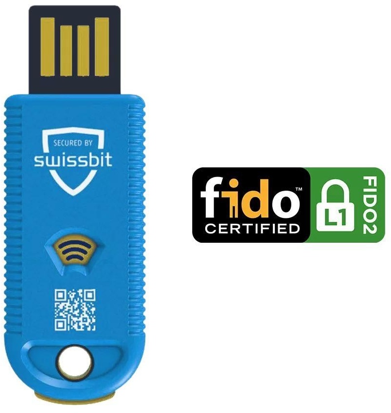 Swissbit iShield Key FIDO2, USB A / NFC Security Key