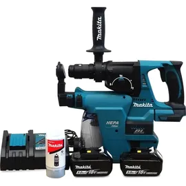Makita DHR243RTJW inkl. 2 x 5,0 Ah + Makpac + Schnellladegerät + Staubabsaugung