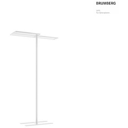 Brumberg LED Stehleuchte MELODY, IP20, 180W, 4000K, 22800lm, mit Bewegungsmelder, mit Schalter, App, weiß BRUM-77423174AI