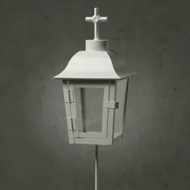 MARELIDA Laterne/Grablaterne mit 2 wechselbaren Spitzen und Erdspieß H:... 51cm in weiß | Gr.: onesize