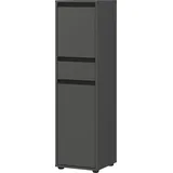 Germania Schrank 2201-547 Graphit, mit Tür- und Schubladendämpfung, 33 x 121 x 34 cm (BxHxT)