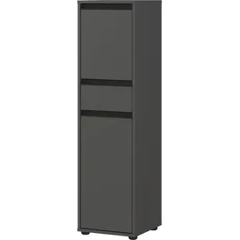 Germania Schrank 2201-547 Graphit, mit Tür- und Schubladendämpfung, 33 x 121 x 34 cm (BxHxT)