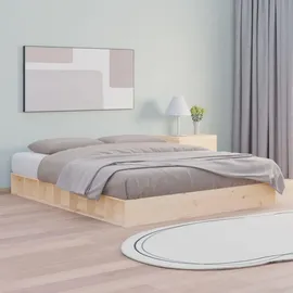vidaXL Massivholzbett 200 x 200 cm Braun