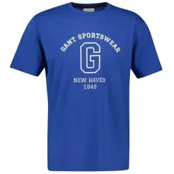 Gant für Herren. 2003310 Grafik-T-Shirt blau (M), Lässig, Baumwolle, Kurzarm, Nachhaltig