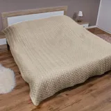 BestLivings Bettüberwurf 220 x 240 cm Beige