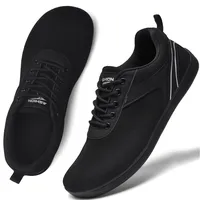 ASHION Barfußschuhe für Damen Herren mit Breite Zehenbox Minimalistische Barfuss Schuhe,C Schwarz45 EU - 45 EU Weit