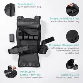 PULLUP & DIP Gewichtsweste Modular anpassbar 1-15 kg unisex