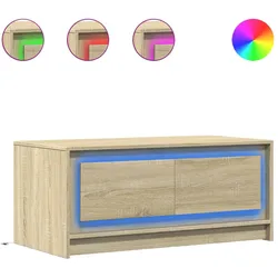 vidaXL LED-Couchtisch Sonoma-Eiche Holzwerkstoff