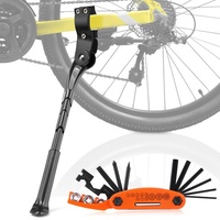 2-in-1 Fahrradständer 24-29 Zoll, höhenverstellbar breiterer Beinstangen, fahrradständer hinterrad mit Multitool,stabiler Anti-Rutsch-Fahrradständer, geeignet für E-bike Citybikes, Mountainbikes