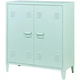 [en.casa] Oripää Aktenschrank 90 x 80 x 33 cm Pastellgrün