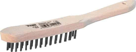 Handdrahtbürste, Stahldraht, 28cm - 4-reihig