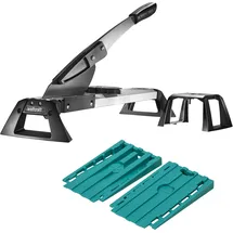 WOLFCRAFT Projekt-Set „Vinyl & Laminat verlegen“ - 8638000 - Profi-Schneider für Vinyl und Laminat und 30 hochwertige Universal-Keile - Staubfreies Schneiden, Einfacher Zuschnitt