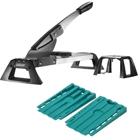 WOLFCRAFT Projekt-Set „Vinyl & Laminat verlegen“ - 8638000 - Profi-Schneider für Vinyl und Laminat und 30 hochwertige Universal-Keile - Staubfreies Schneiden, Einfacher Zuschnitt