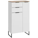 moebel-dich-auf Badezimmer Highboard Badmöbel Aspen Weiß matt