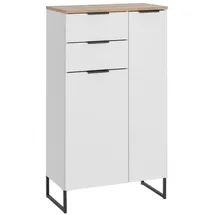 moebel-dich-auf Badezimmer Highboard Badmöbel Aspen Weiß matt