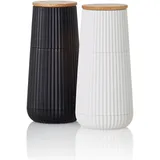 AdHoc Scape Salz- und Pfeffermühle 12,3 cm Schwarz/Weiß unbefüllt