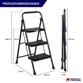 Proregal Trittleiter Klappleiter 3 Stufen