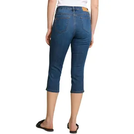 Tom Tailor Damen TTLENE Capri Jeans mit hohem Stretch, blau, Uni, Gr. 31
