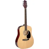 Stagg 1/2 Natur Dreadnought Akustikgitarre mit Decke aus Lindenholz