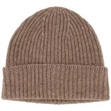 Kate Storm Beanie Damen Strickmütze aus Wolle und Kaschmir braun