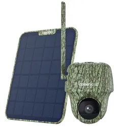 Reolink Go Series G450 4G Wildkamera mit Solar Panel 2 8MP (3840x2160), Akku-/Solarbetrieb, IP64-Wetterschutz, 360° Rundumsicht, Erkennung von Tieren