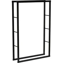 TRIZERATOP Kaminholzregal Stahl 100 x 25 x 150 cm Schwarz
