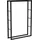TRIZERATOP Kaminholzregal Stahl 100 x 25 x 150 cm Schwarz