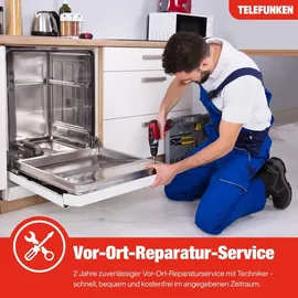 Telefunken GEU6014AI Unterbau-Geschirrspüler (Unterbau, 600 mm, Silber)