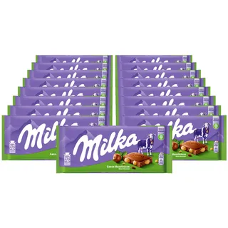 Milka Tafelschokolade ganze Haselnüsse 100 g, 17er Pack