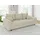 s-style möbel Odin - Sofa 3 Sitzer Mit Braun Holzfüßen Im Skandinavischen Stil Aus Beige, Cord-stoff